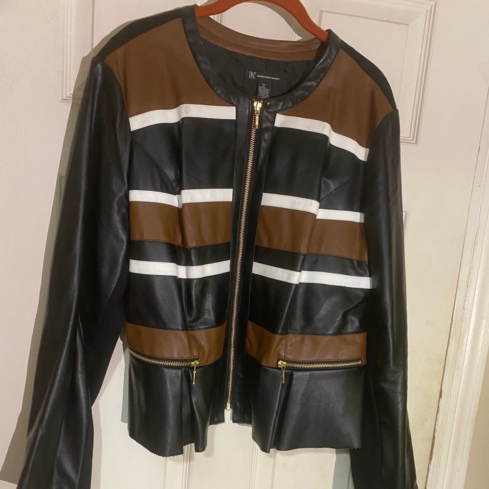 Faux leather jacket